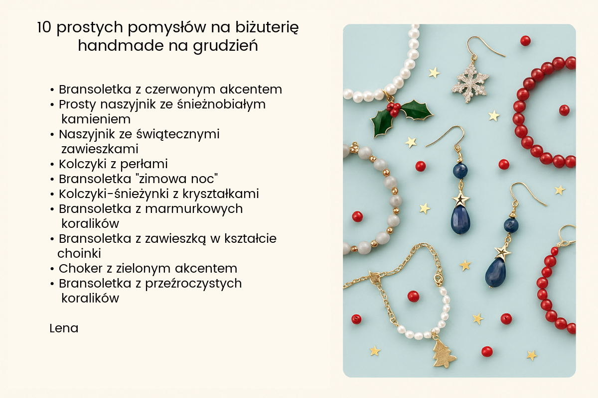 biżuteria handmade na grudzień